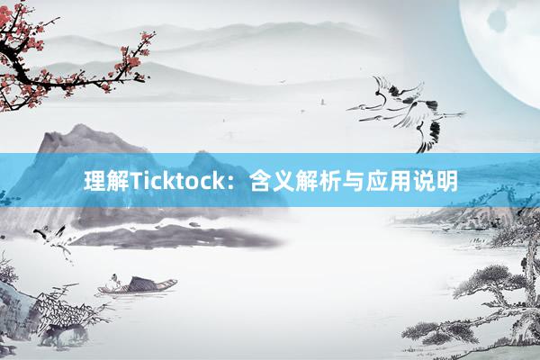 理解Ticktock：含义解析与应用说明